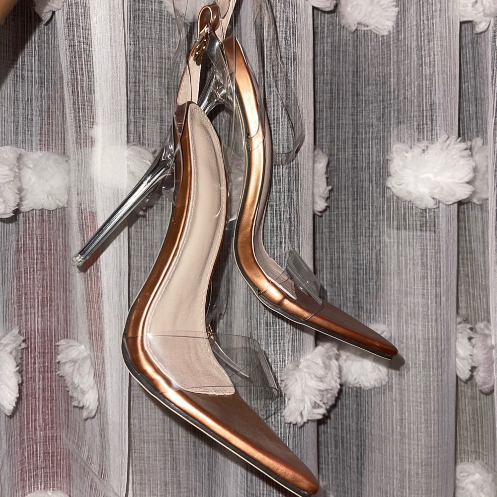 Clear Stiletto Strappy Sandals